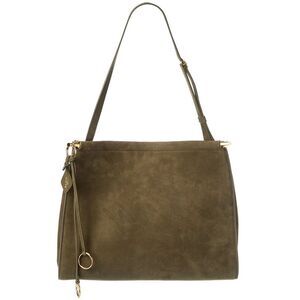 Alaïa Le Click Medium Square Leather Shoulder Bag, Green